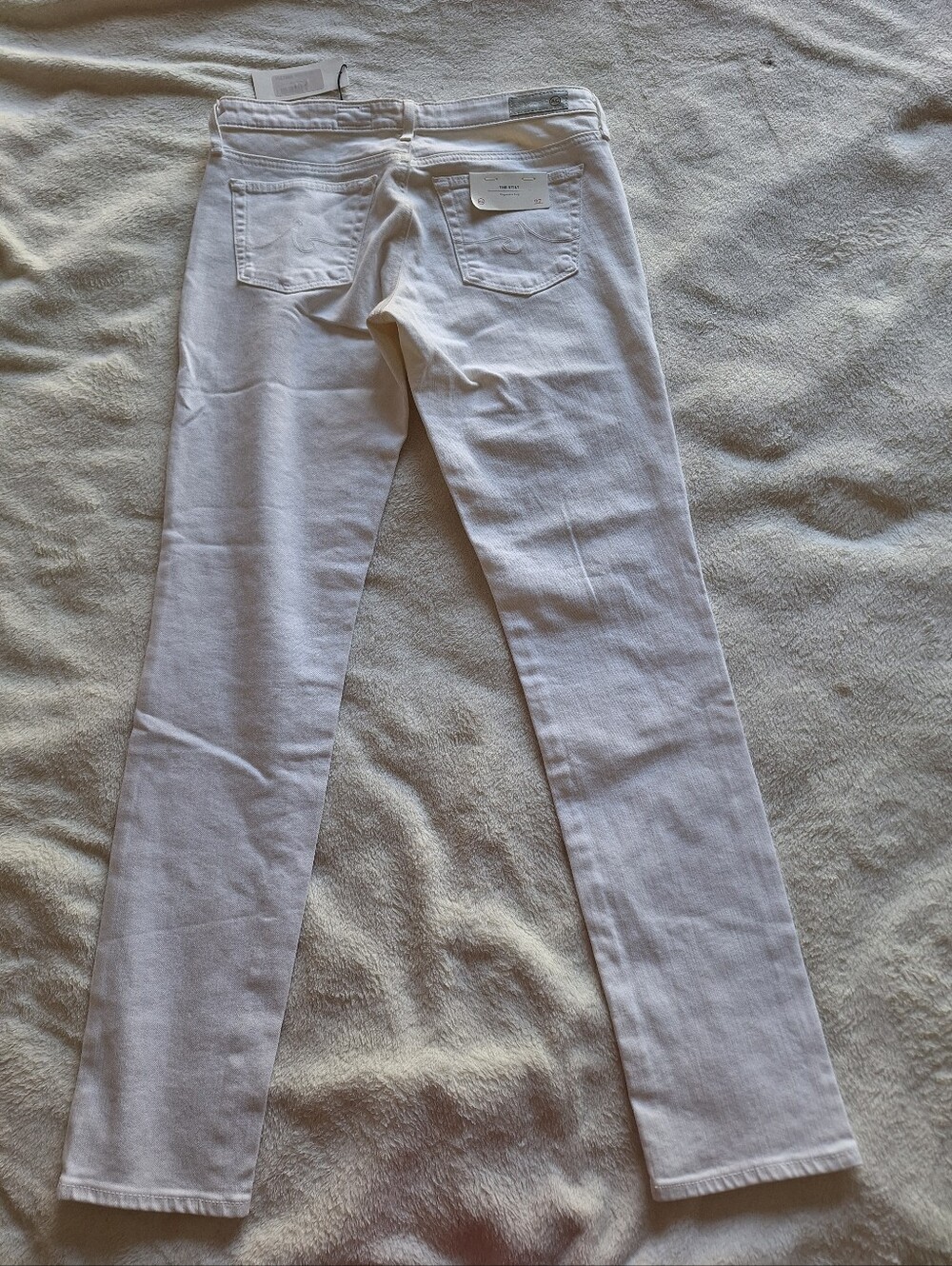 AG Adriano Goldschmied The Stilt Cigarette Leg White Jeans Size 27 NWT USA - Picture 5 of 7